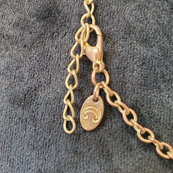 Women's Vintage Charming Charlie Ivory/Gray Tone Statement Necklace - Picture 7 of 9